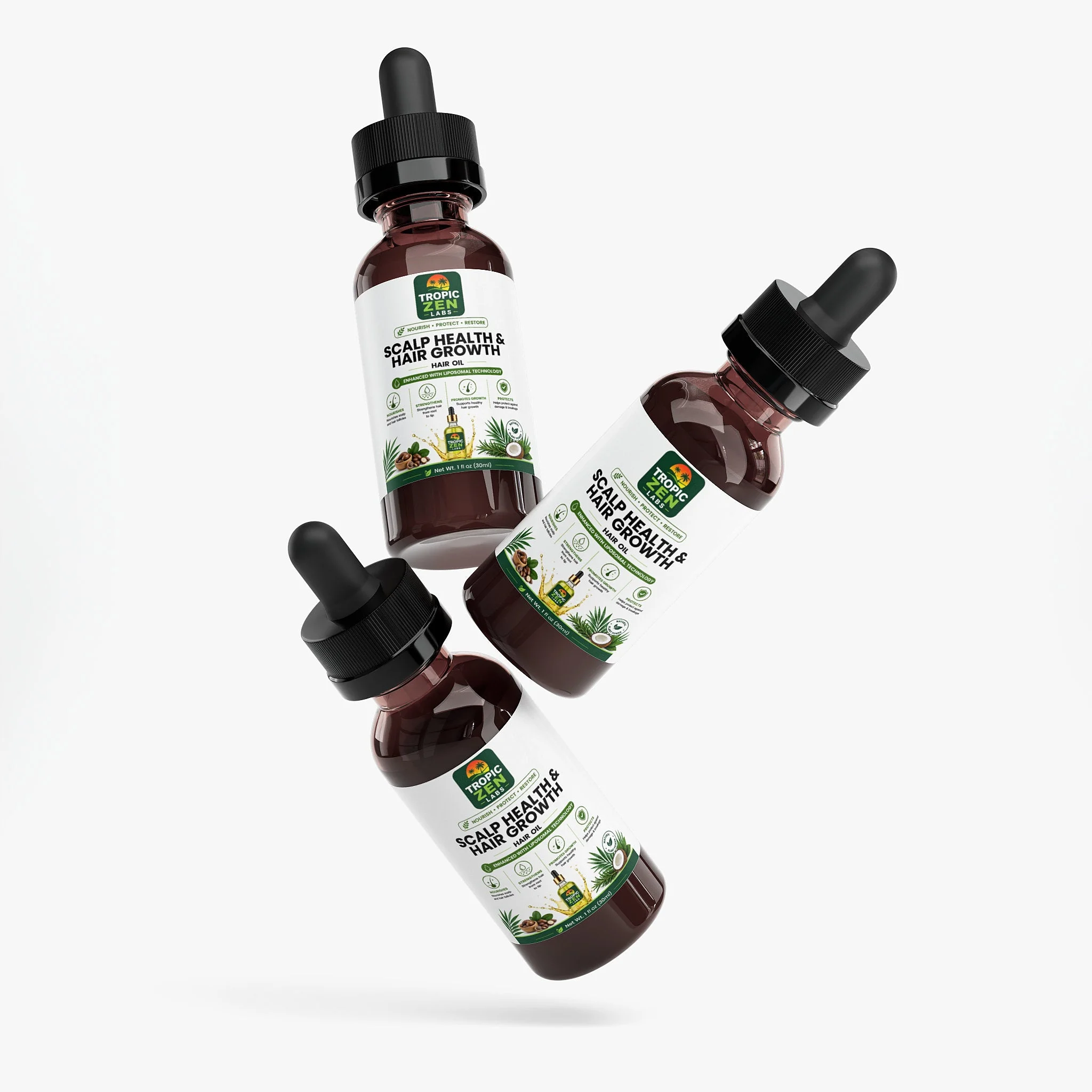 TropicZen Hair Oil for Scalp Health and Hair Growth product bottle