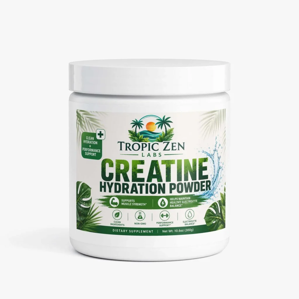 Creatine Hydration Powder supplement bottle by TropicZen Labs