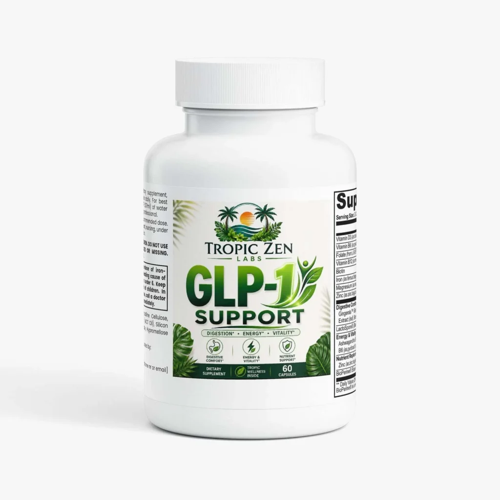 GLP-1 Support supplement bottle by TropicZen Labs