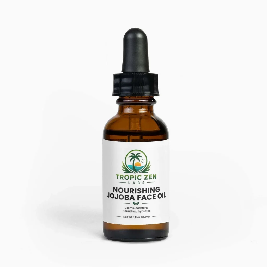 Nourishing Jojoba Face Oil supplement bottle by TropicZen Labs
