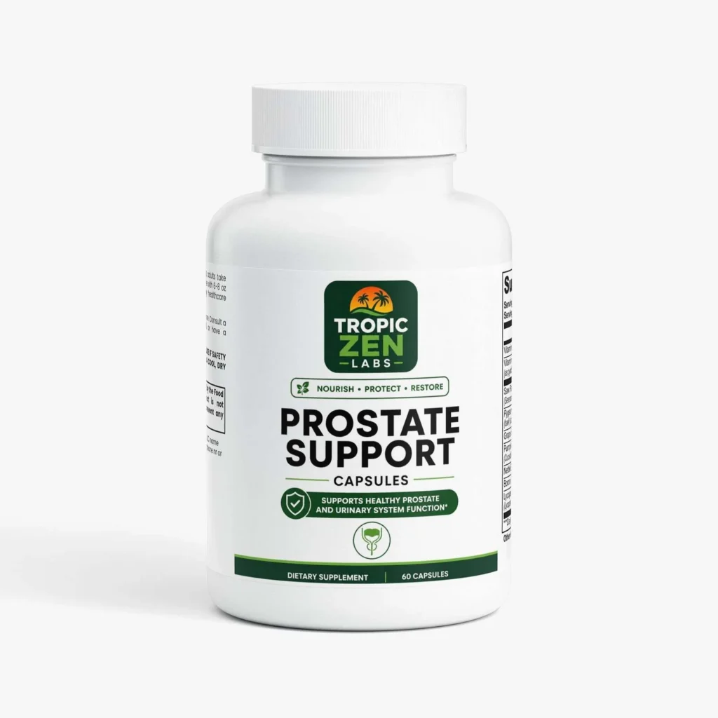 Prostate Support supplement bottle by TropicZen Labs