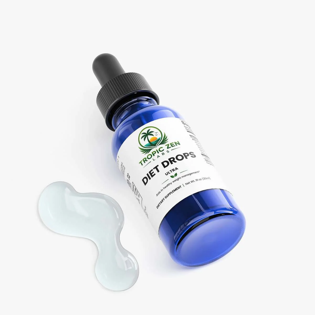 Diet Drops Ultra 1 oz wellness product lifestyle image by TropicZen