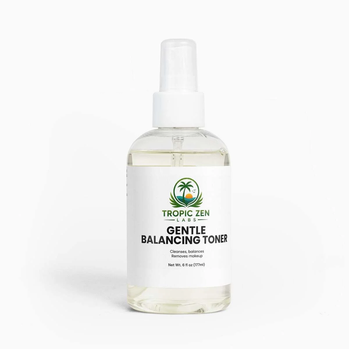 Gentle Balancing Toner supplement bottle by TropicZen Labs