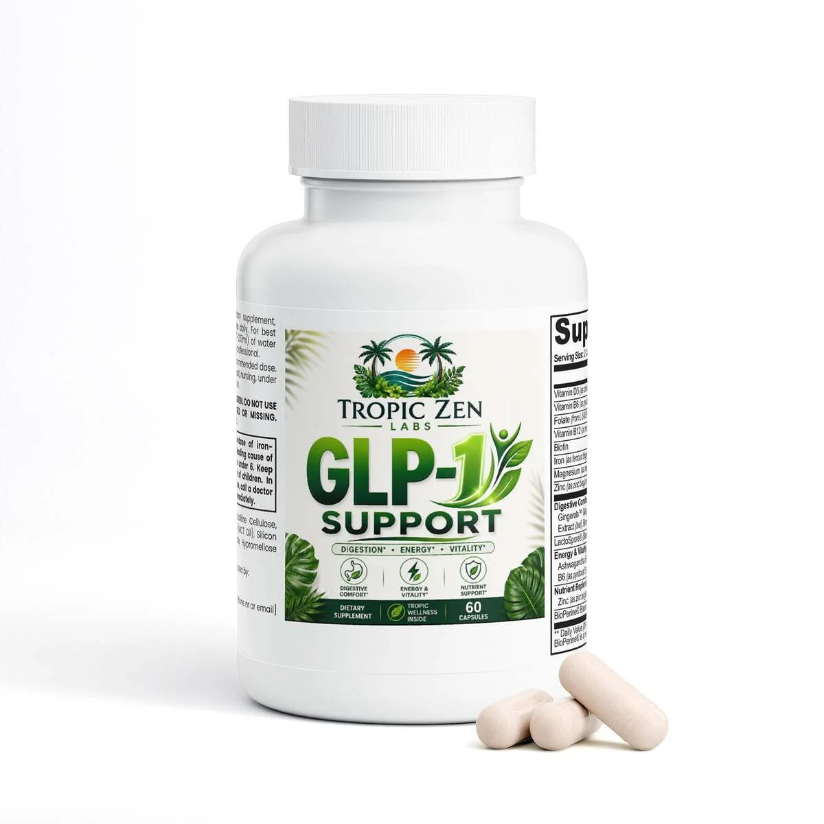 GLP-1 Support wellness product lifestyle image by TropicZen