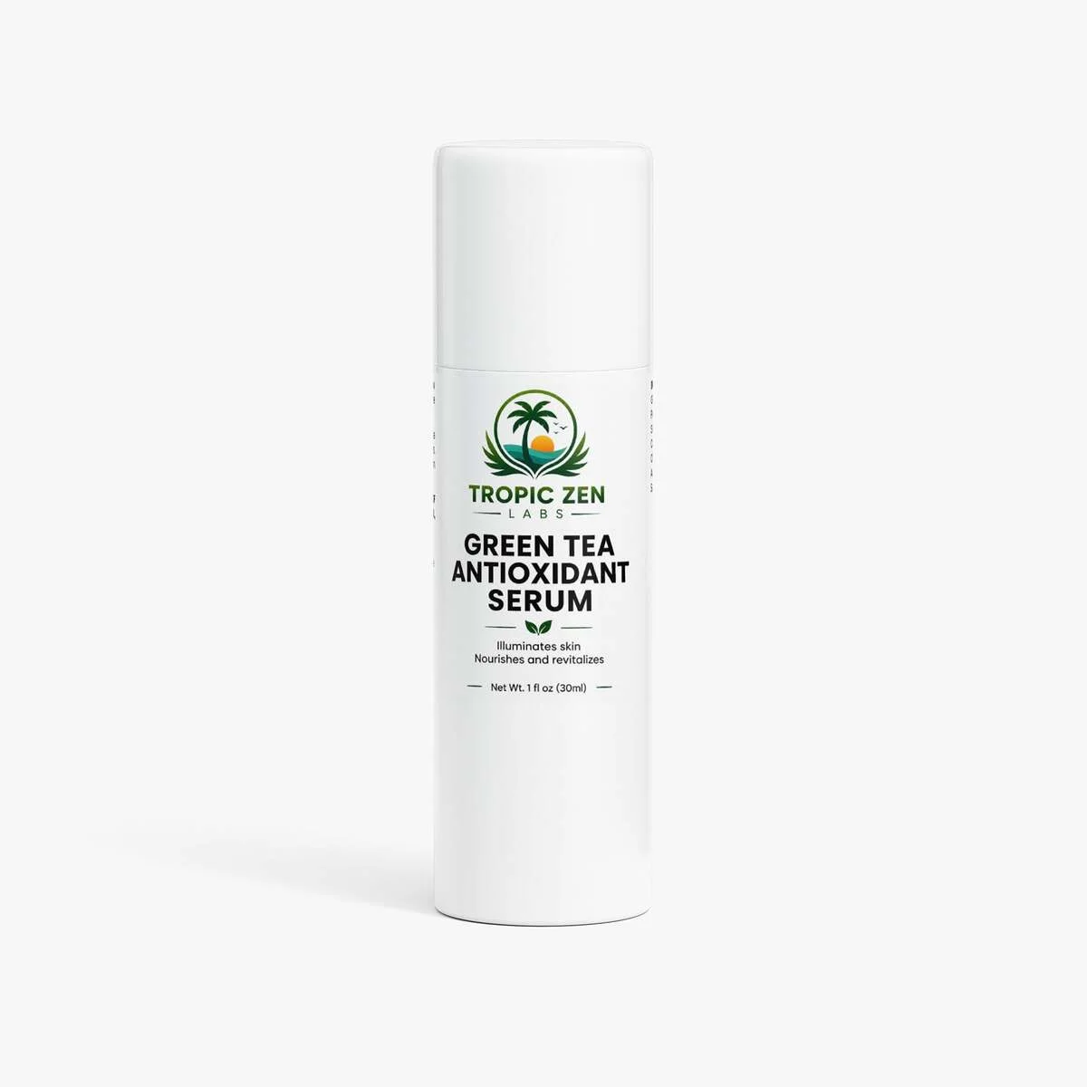 Green Tea Antioxidant Serum supplement bottle by TropicZen Labs