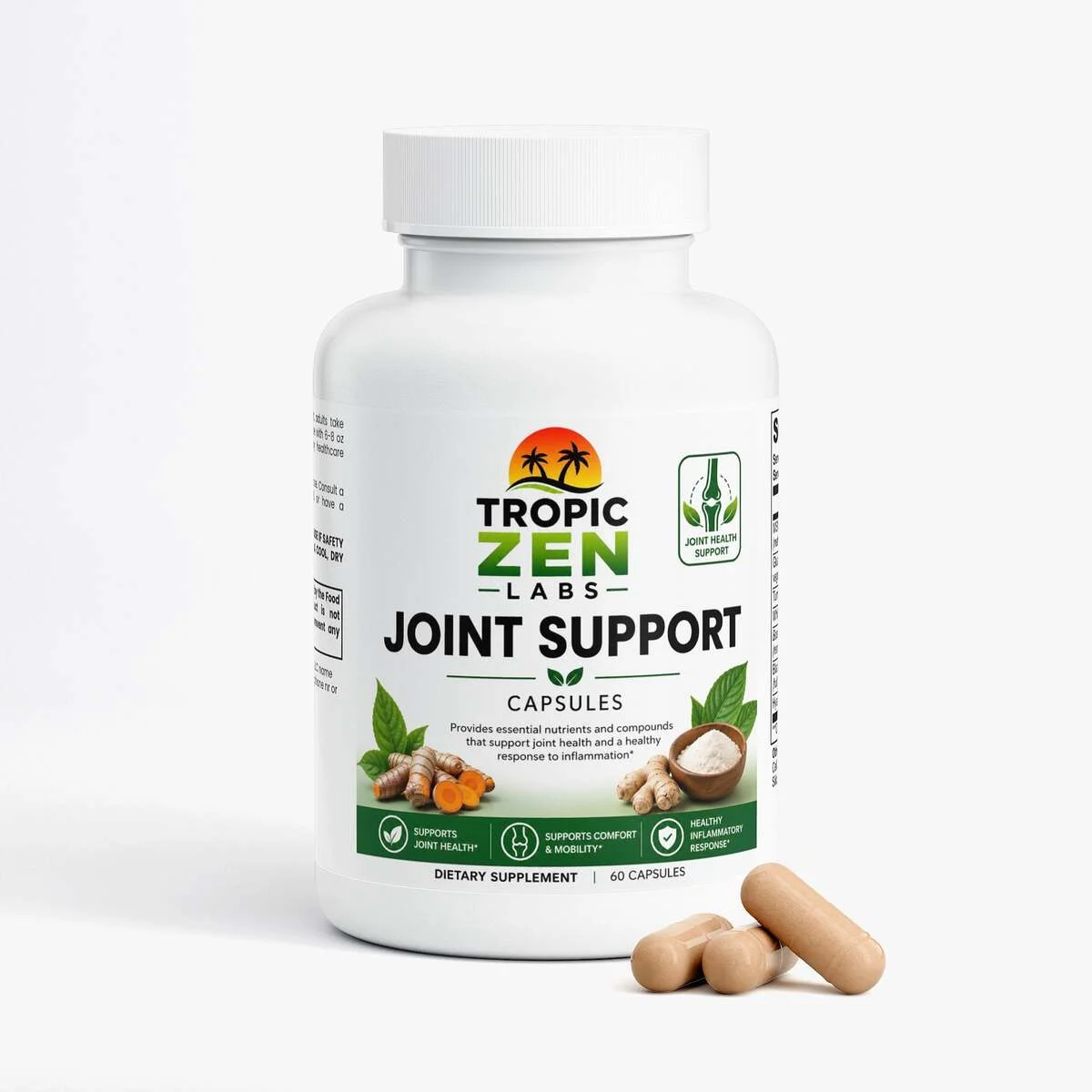 Joint Support supplement bottle by TropicZen Labs