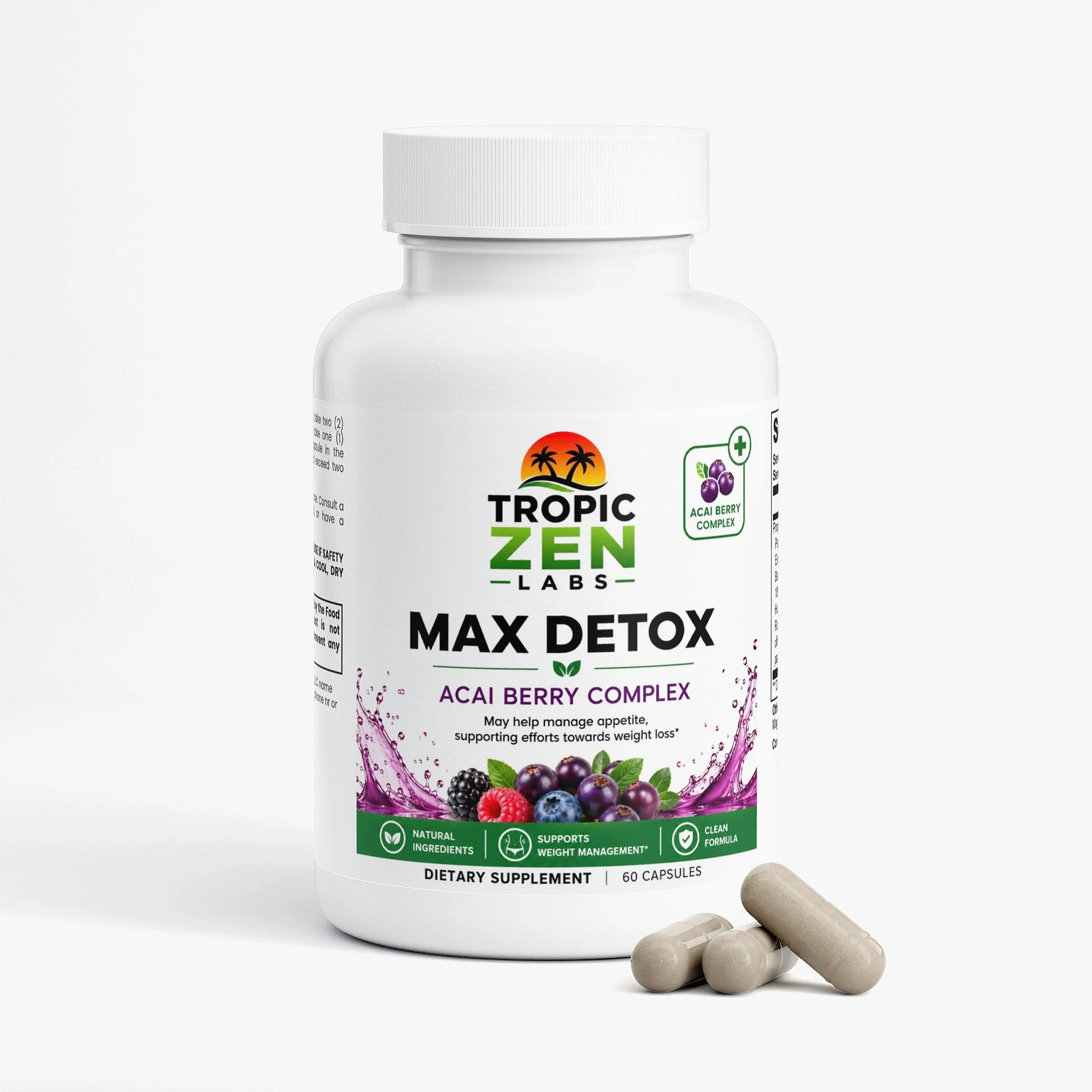 TropicZen Max Detox (Acai Detox) product bottle