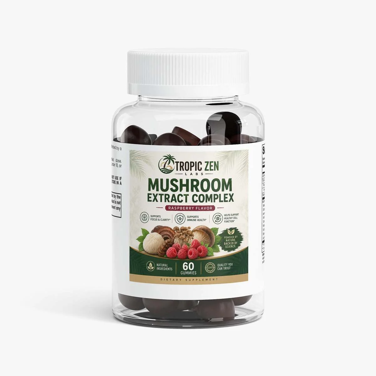 Mushroom Extract Complex supplement bottle by TropicZen Labs