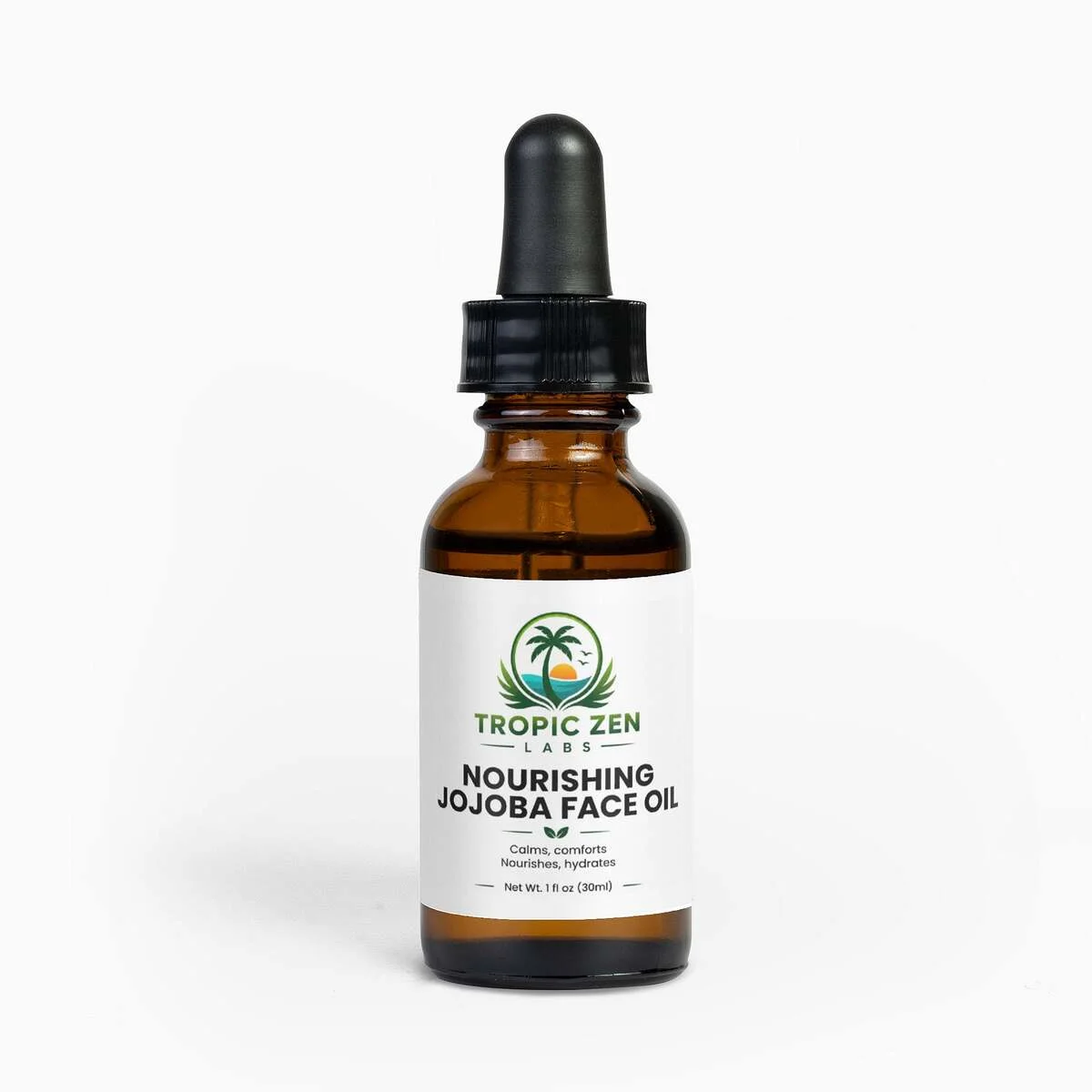 Nourishing Jojoba Face Oil supplement bottle by TropicZen Labs