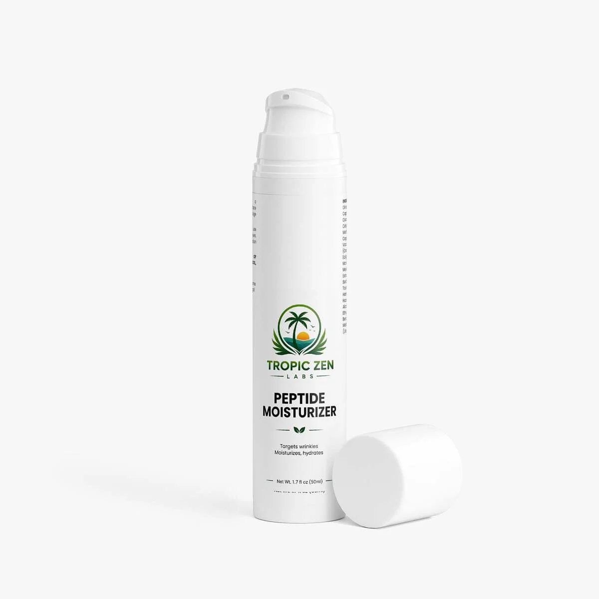 Peptide Moisturizer wellness product lifestyle image by TropicZen