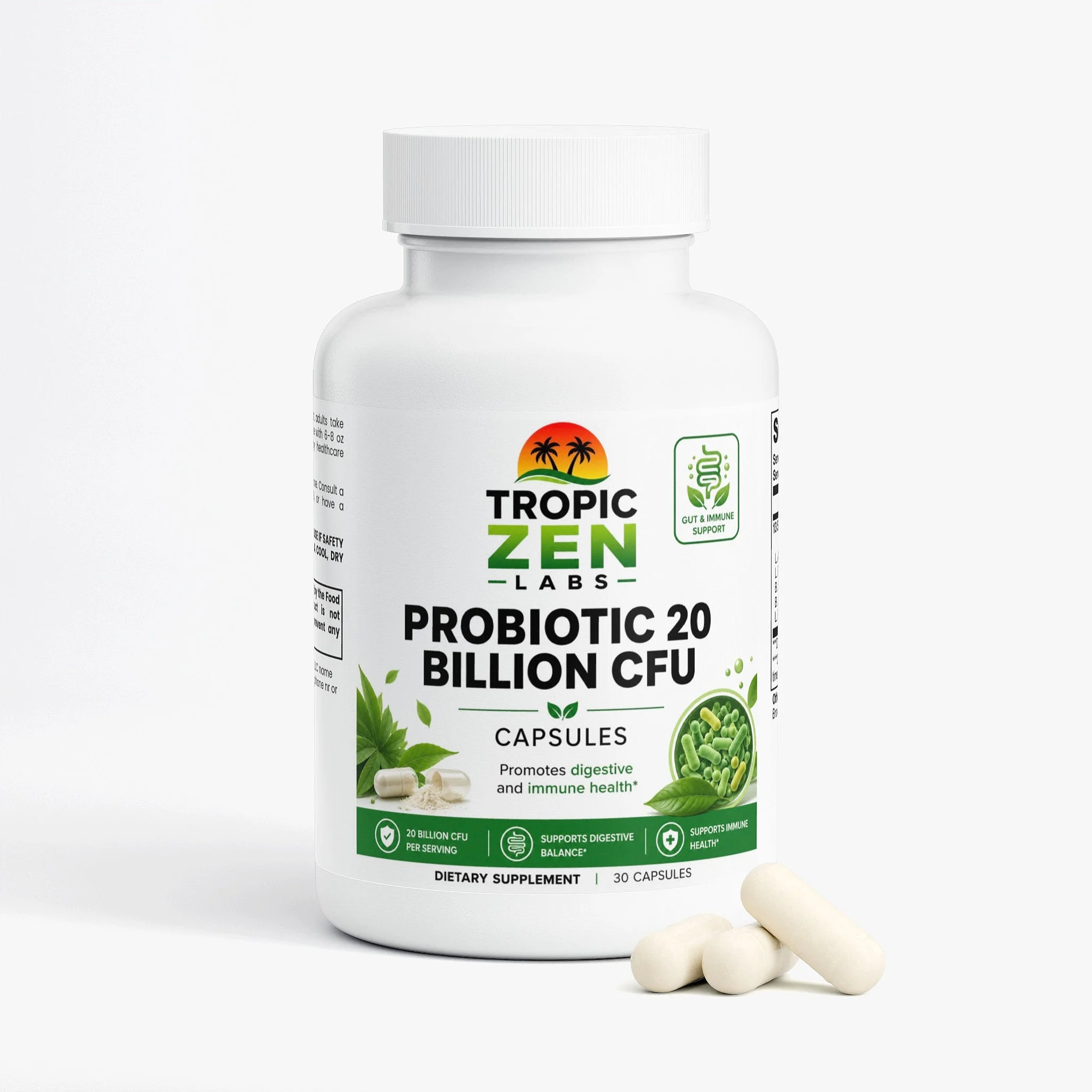TropicZen Probiotic 20 Billion product bottle