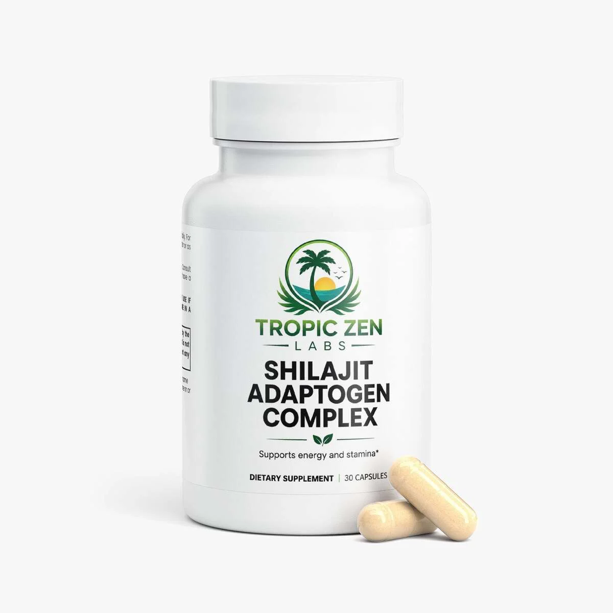 Shilajit Adaptogen Complex wellness product lifestyle image by TropicZen